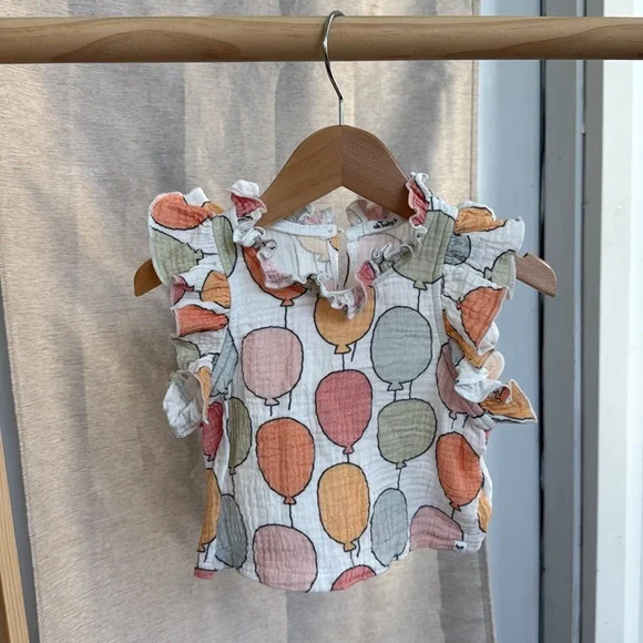 Oh Baby! Gauze Lola Top & Tutu Skirt Set l Balloon Print - Picture 3 of 9